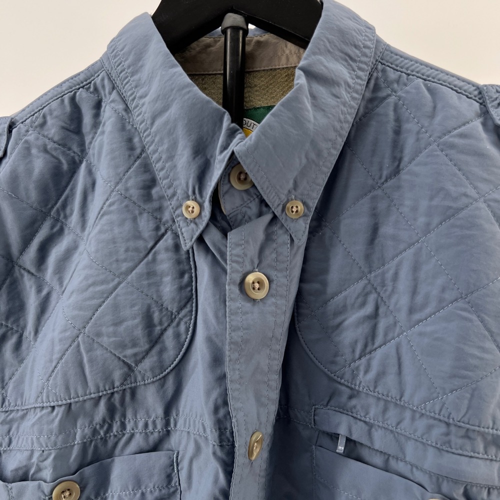 Cabelas Men Vented Hunting Shooting Shirt LT Tall Padded Quilted Shoulders Large - Picture 4 of 9